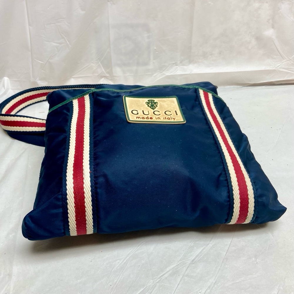 Vintage, Gucci, Rare Nylon, Red White and Blue Shoulder-Crossbody Bag - Picture 11 of 16